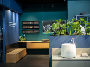 interior design Turella Nico Celidoni progetto allestimento fiera evento aziende arredo bagno RCR box doccia CSA AQUA elite