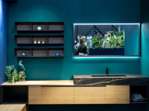 interior design Turella Nico Celidoni progetto allestimento fiera evento aziende arredo bagno RCR box doccia CSA AQUA elite