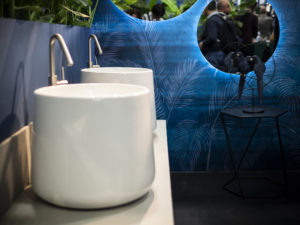 interior design Turella Nico Celidoni progetto allestimento fiera evento aziende arredo bagno RCR box doccia CSA AQUA elite