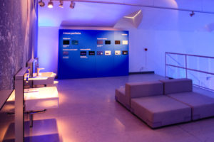 interior design Turella Nico Celidoni progetto allestimento Fuorisalone Milano Design Week Brera Minguzzi fiera evento arredo bagno AquaClean