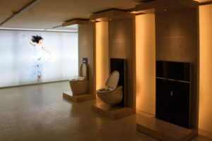 interior design Turella Nico Celidoni progetto allestimento Fuorisalone Milano Design Week Brera Minguzzi fiera evento arredo bagno AquaClean