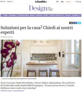 interior design Turella Nico Celidoni pubblicazione quotidiano rubrica redazione architettura arredamento ristrutturazioni italian style