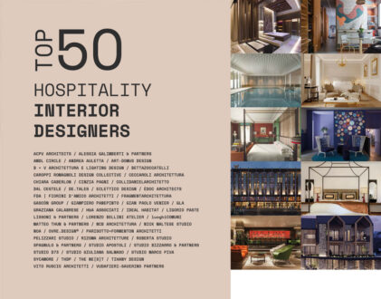 TOP 50 HOSPITALITY INTERIOR DESIGNER: luoghiCOMUNI nella guida dei 50 Designer più influenti del settore Hospitality